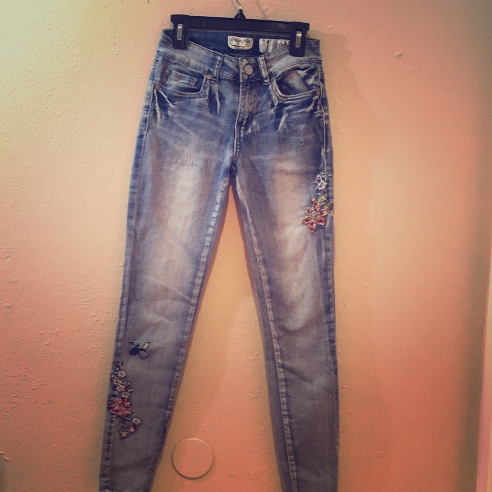 Floral  jeans